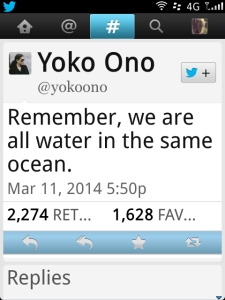 Yoko Ono Water Quote